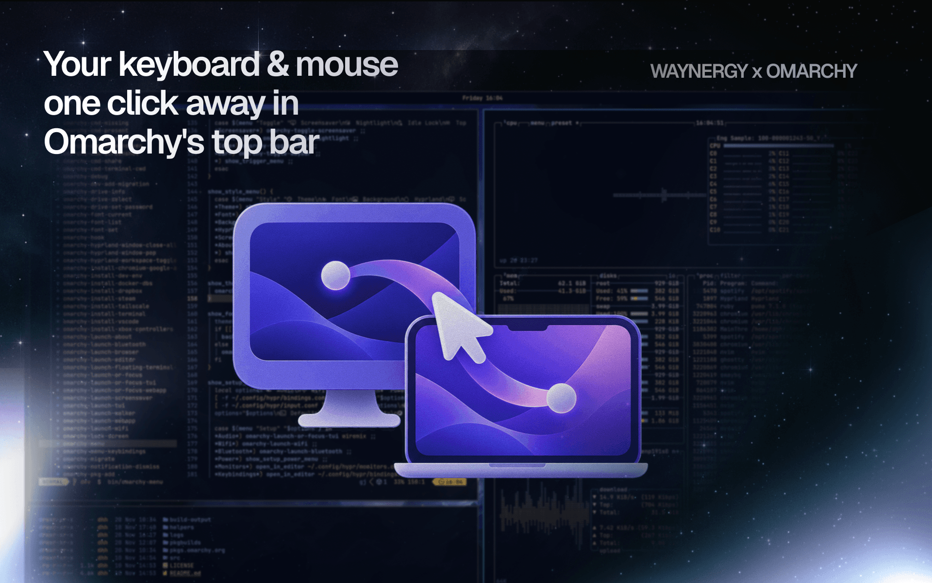 Waynergy: One Keyboard, Two Desks